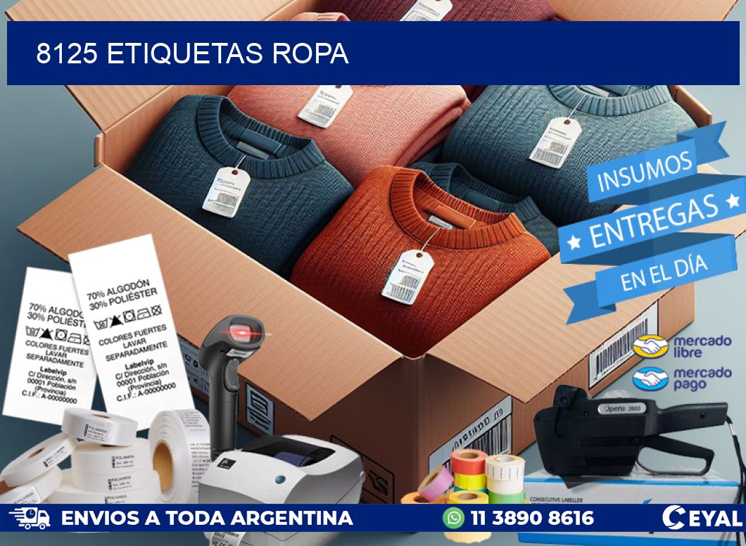 8125 ETIQUETAS ROPA