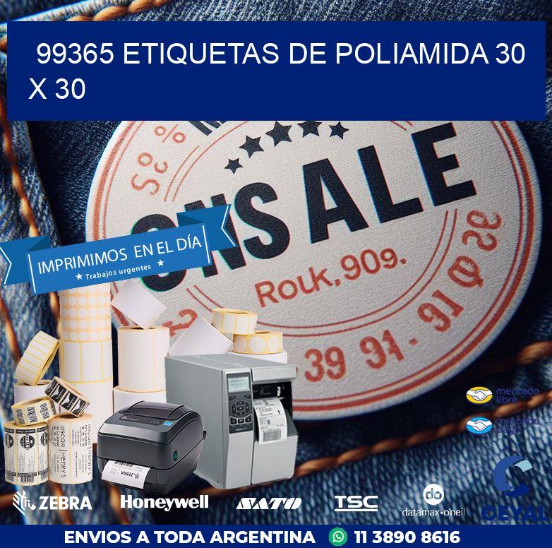 99365 ETIQUETAS DE POLIAMIDA 30 X 30
