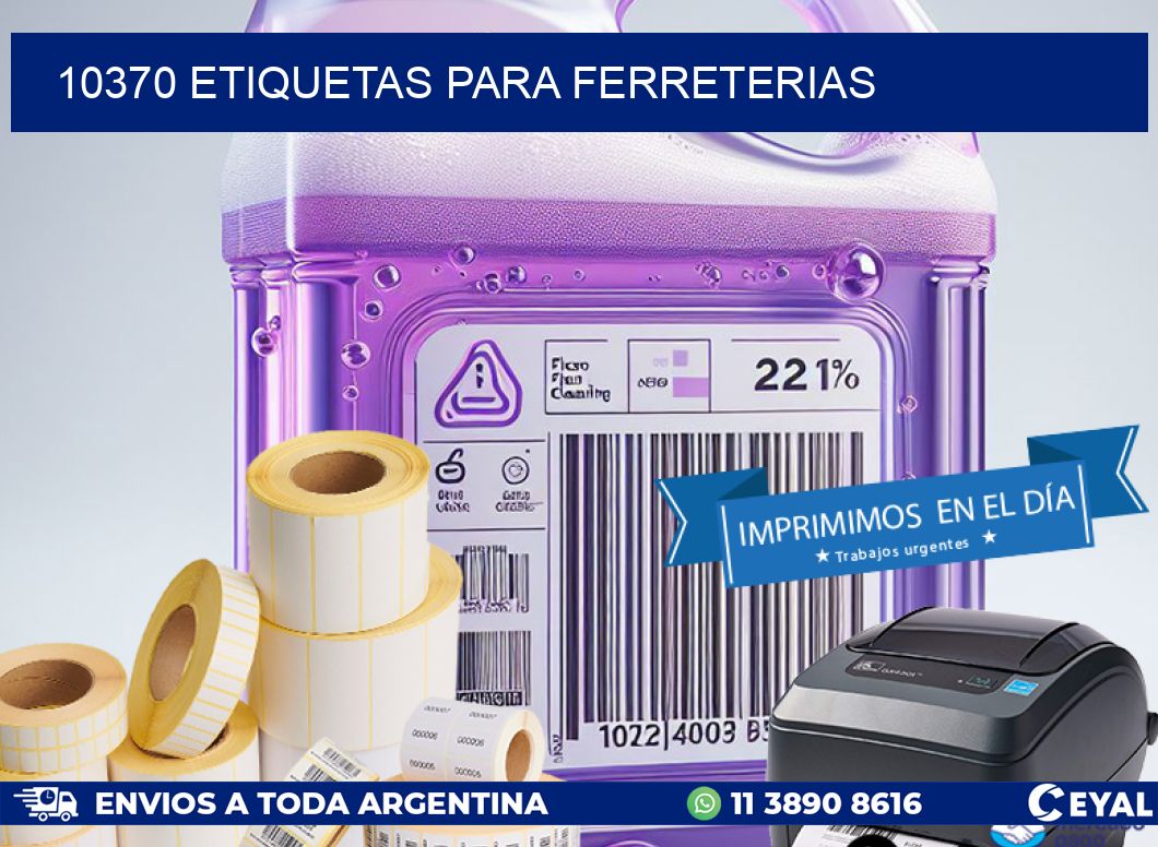 10370 ETIQUETAS PARA FERRETERIAS