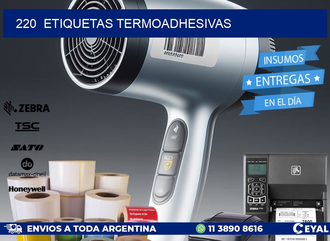 220  ETIQUETAS TERMOADHESIVAS