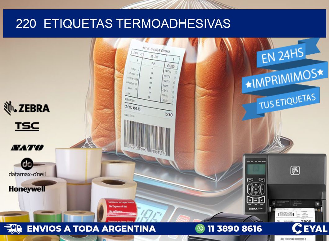 220  ETIQUETAS TERMOADHESIVAS