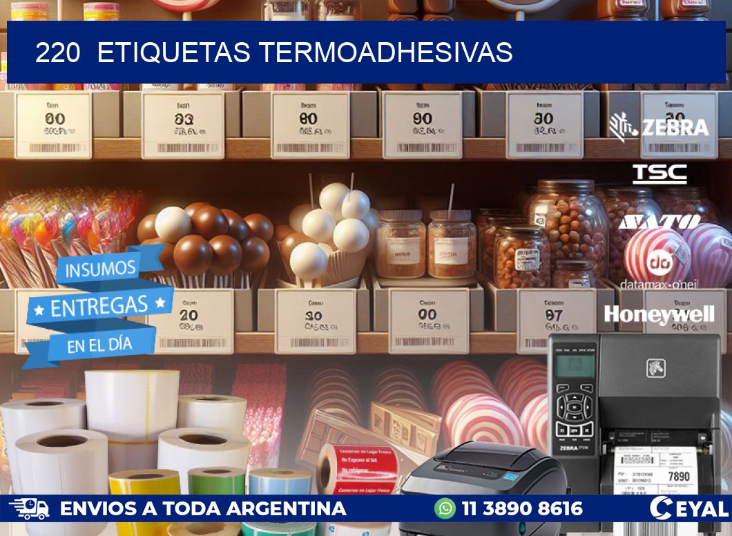 220  ETIQUETAS TERMOADHESIVAS