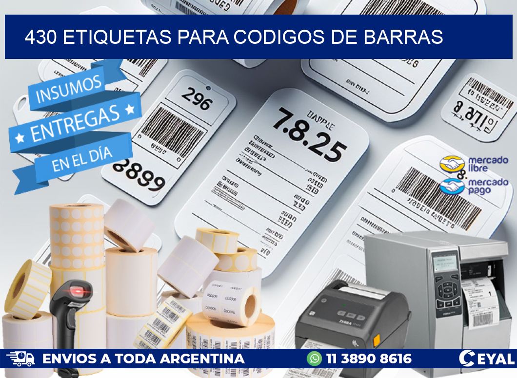 430 ETIQUETAS PARA CODIGOS DE BARRAS