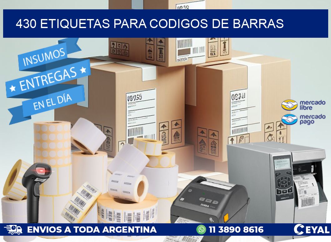 430 ETIQUETAS PARA CODIGOS DE BARRAS