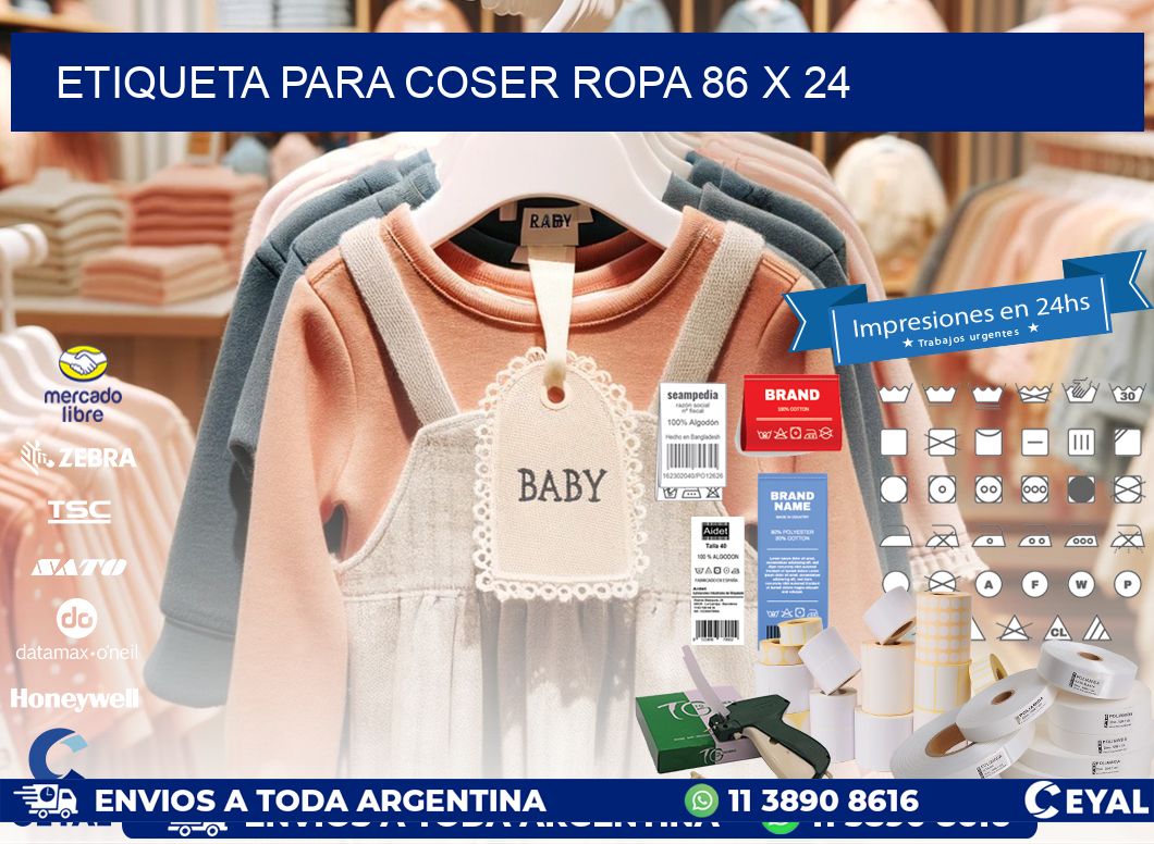 ETIQUETA PARA COSER ROPA 86 x 24