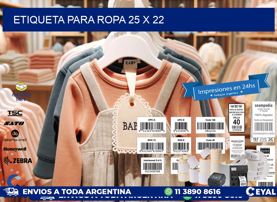 ETIQUETA PARA ROPA 25 x 22
