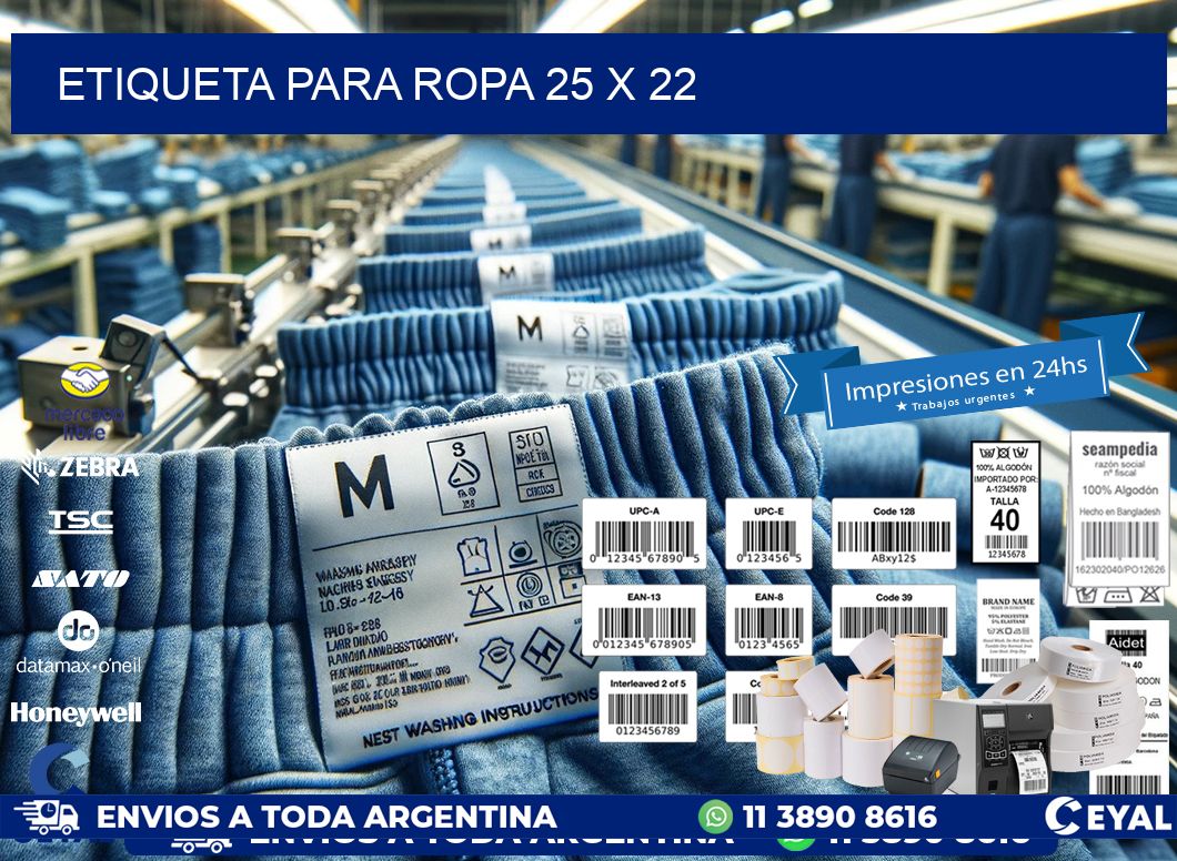 ETIQUETA PARA ROPA 25 x 22