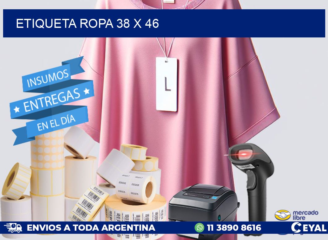 ETIQUETA ROPA 38 x 46