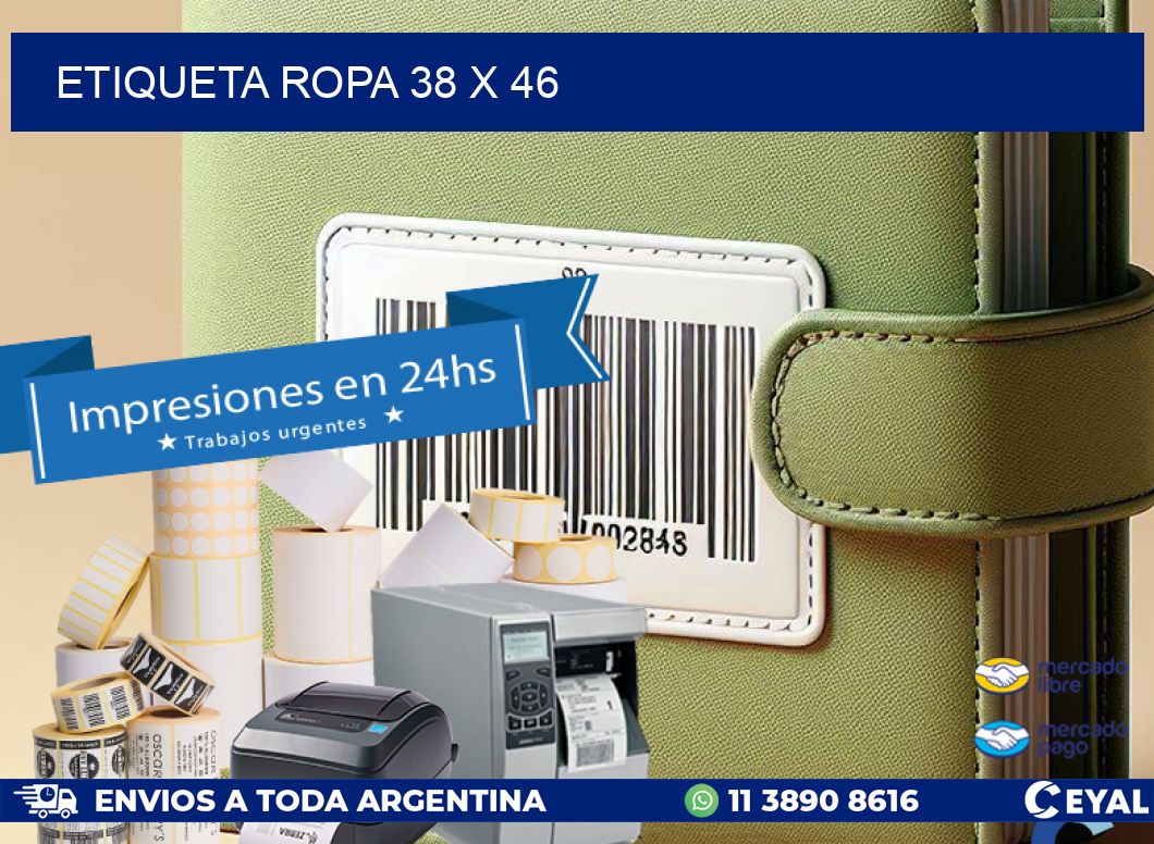 ETIQUETA ROPA 38 x 46