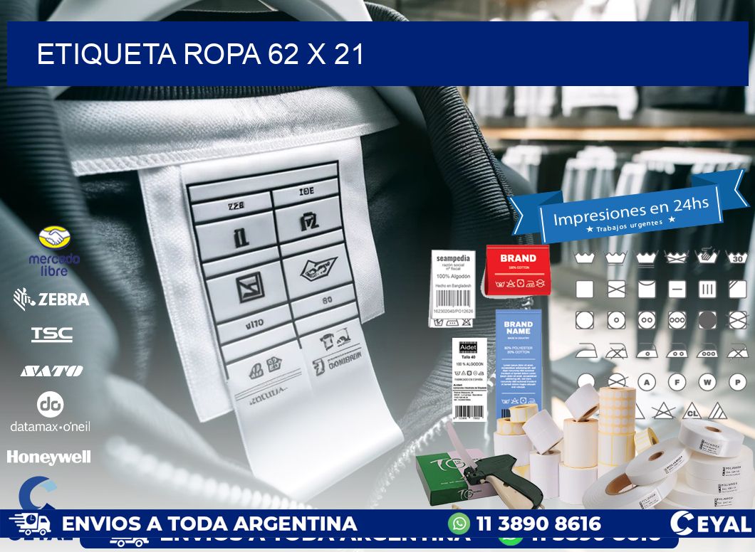 ETIQUETA ROPA 62 x 21