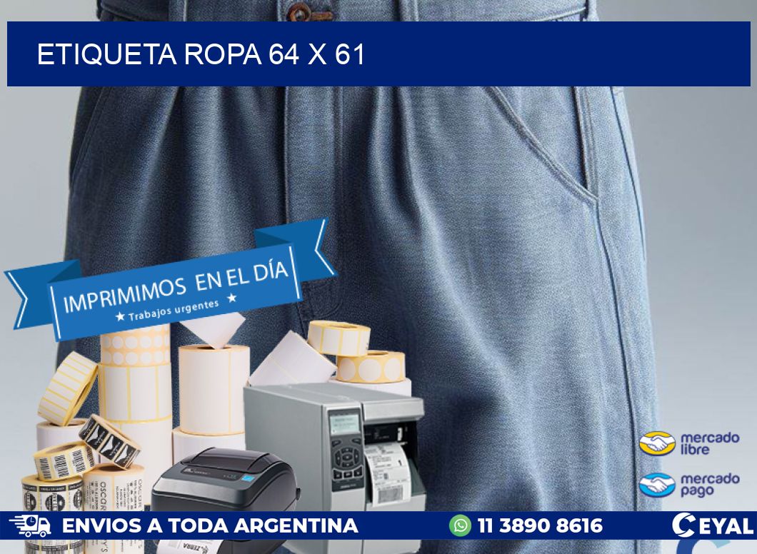 ETIQUETA ROPA 64 x 61