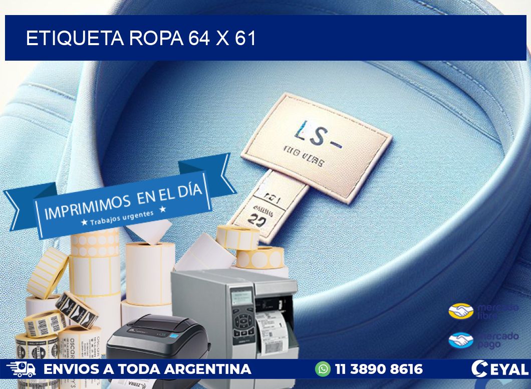 ETIQUETA ROPA 64 x 61