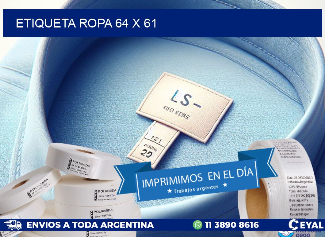 ETIQUETA ROPA 64 x 61