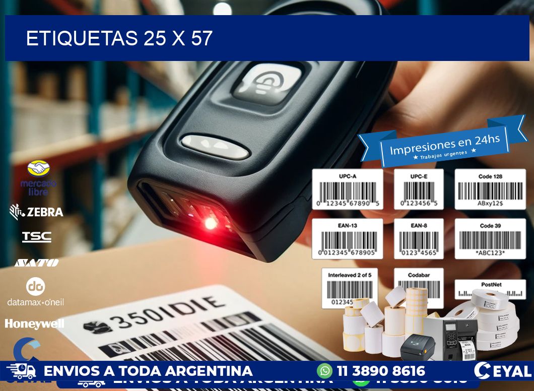 ETIQUETAS 25 x 57