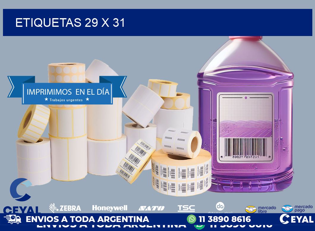 ETIQUETAS 29 x 31