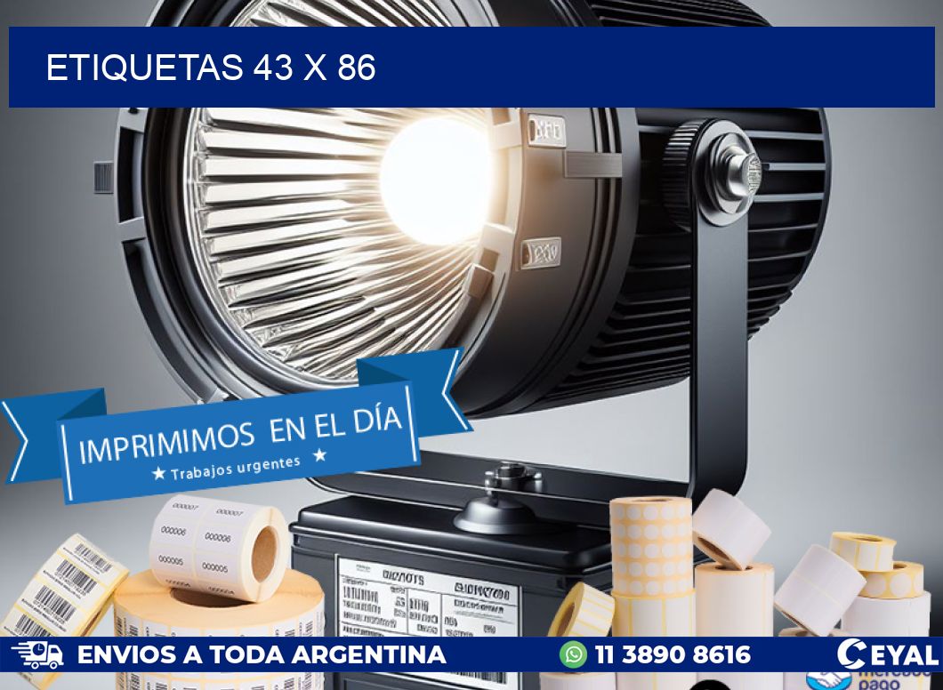 ETIQUETAS 43 x 86