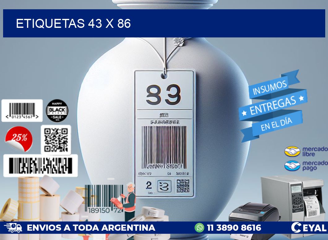 ETIQUETAS 43 x 86