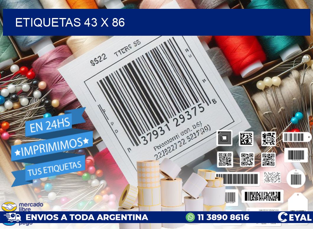 ETIQUETAS 43 x 86