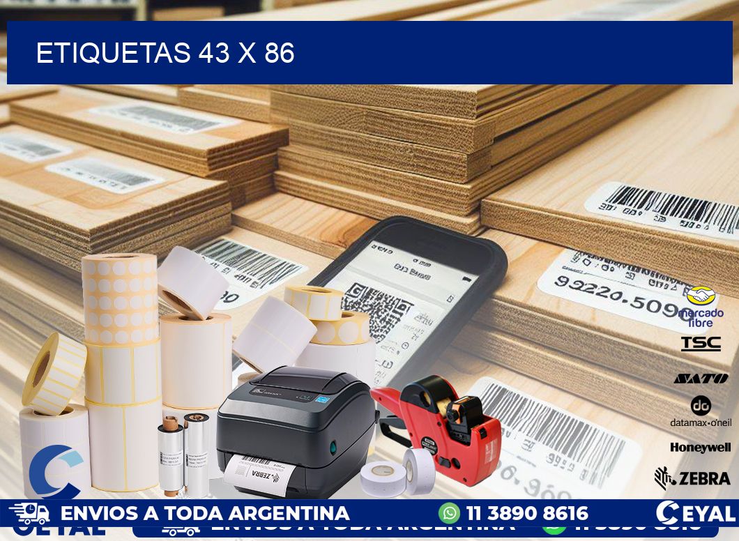 ETIQUETAS 43 x 86