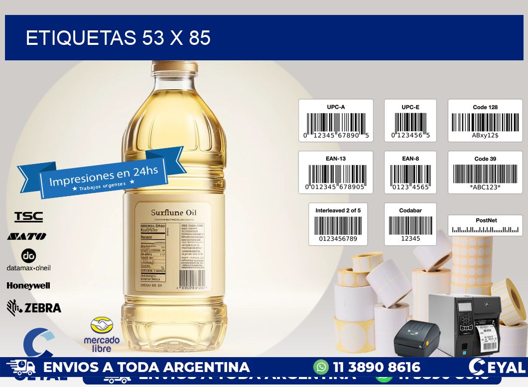 ETIQUETAS 53 x 85