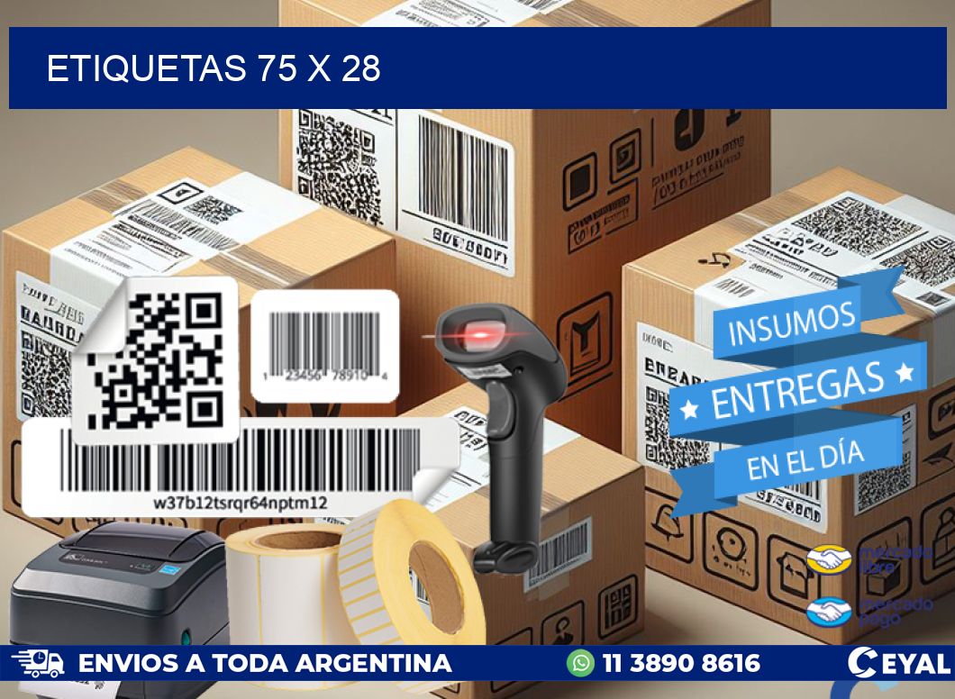 ETIQUETAS 75 x 28