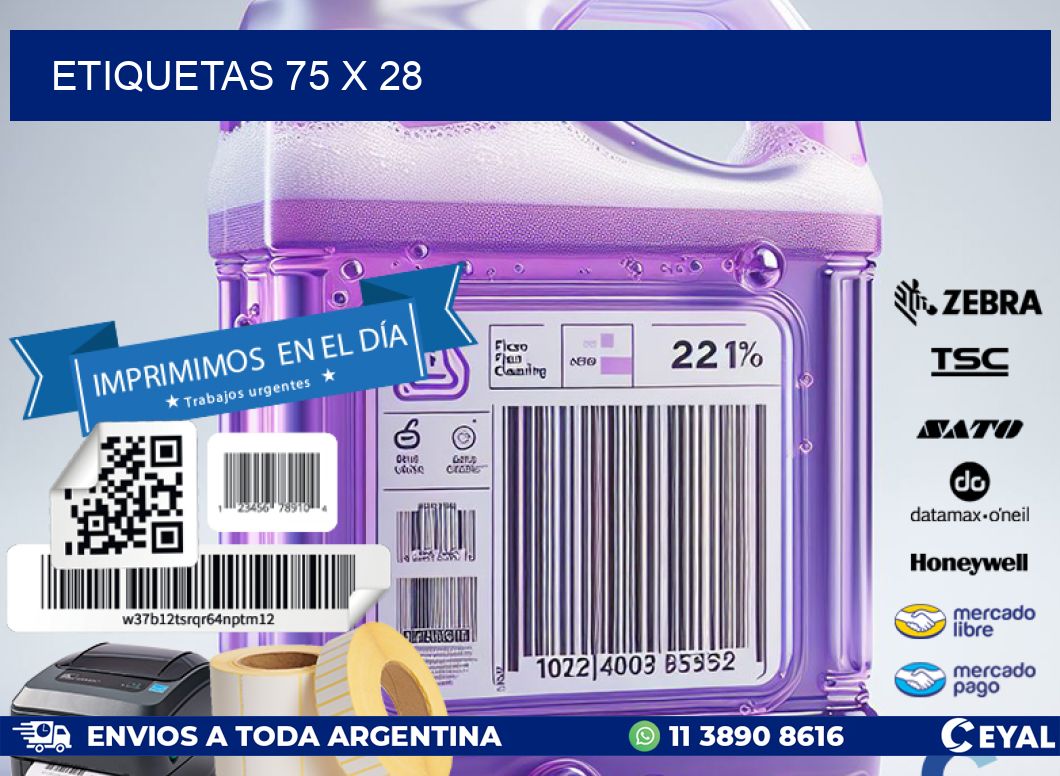 ETIQUETAS 75 x 28