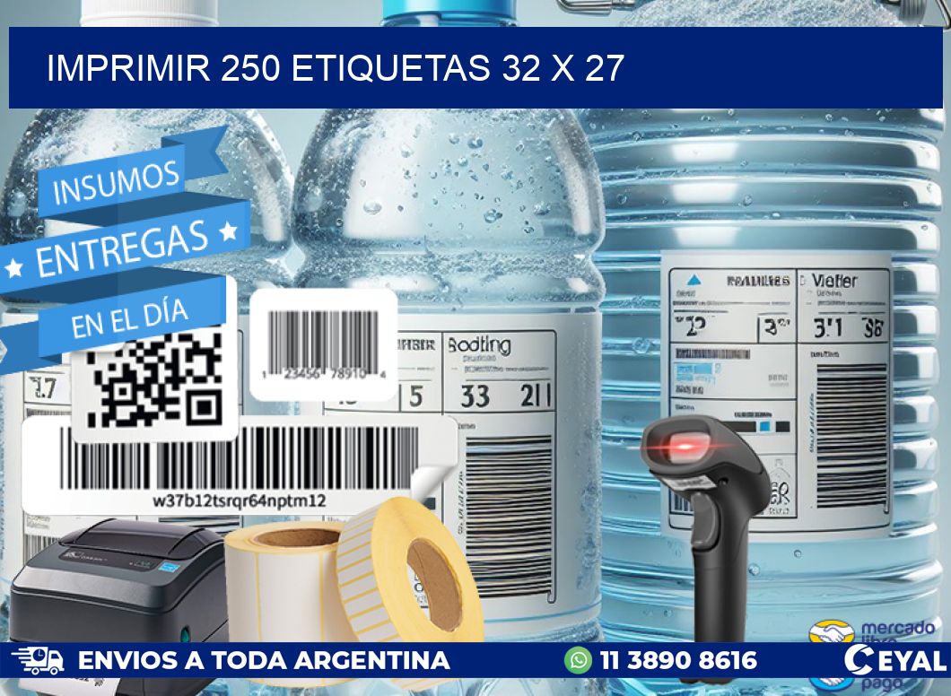 IMPRIMIR 250 ETIQUETAS 32 x 27