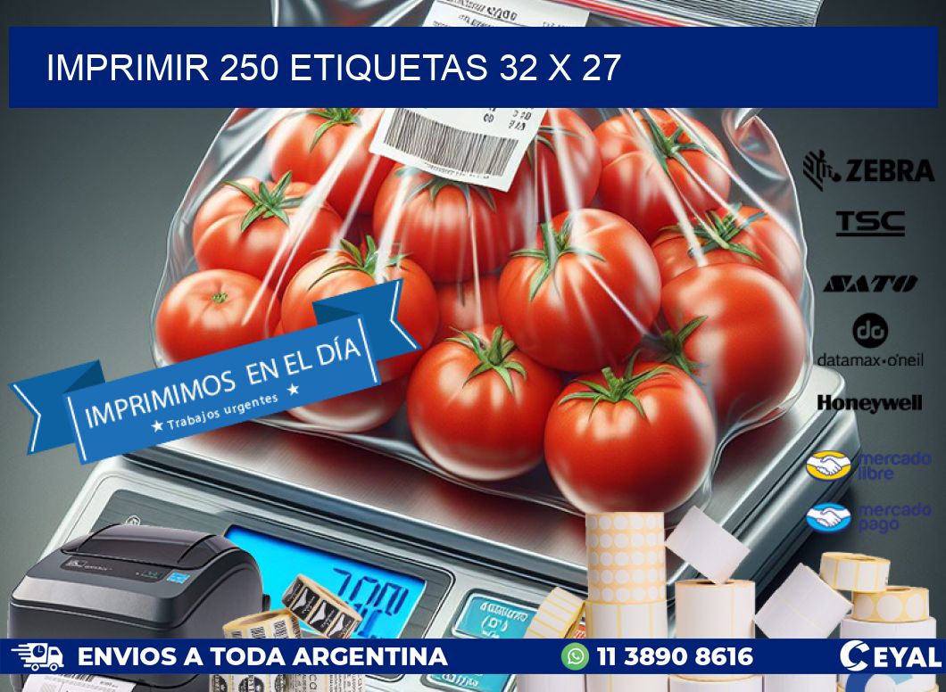 IMPRIMIR 250 ETIQUETAS 32 x 27