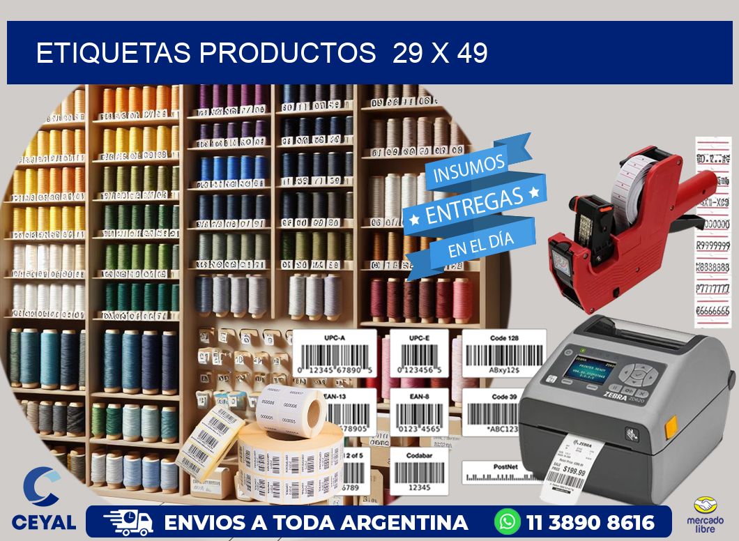 ETIQUETAS PRODUCTOS  29 x 49