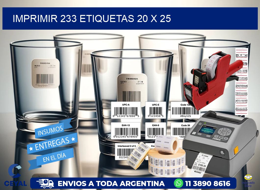 IMPRIMIR 233 ETIQUETAS 20 x 25