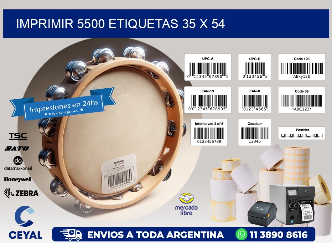 IMPRIMIR 5500 ETIQUETAS 35 x 54