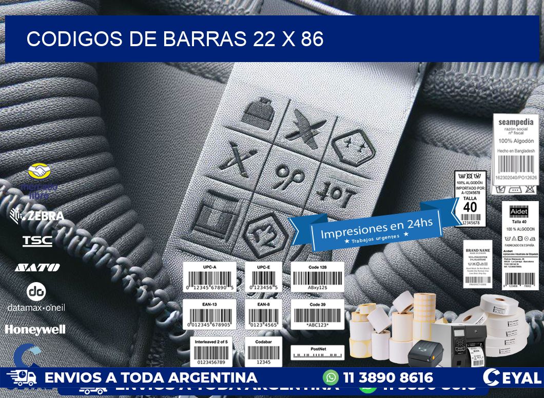codigos de barras 22 x 86