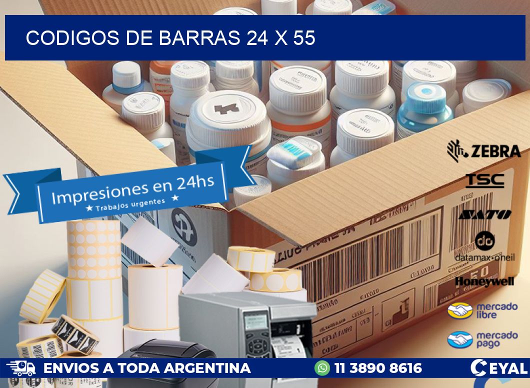 codigos de barras 24 x 55