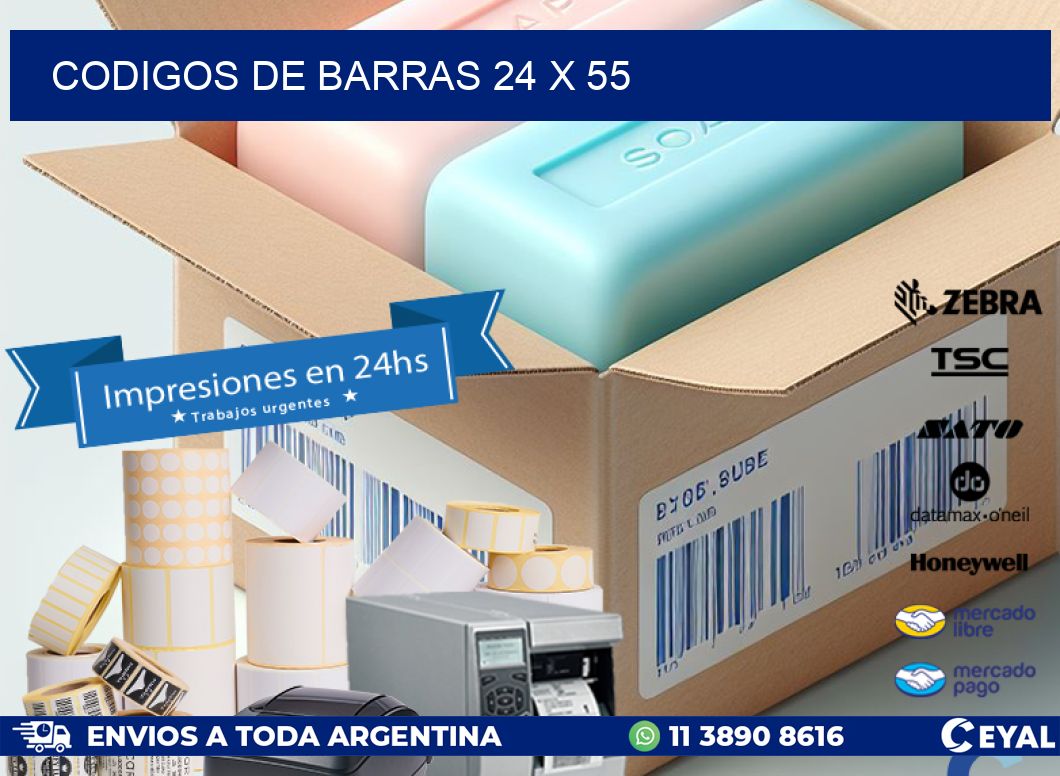 codigos de barras 24 x 55