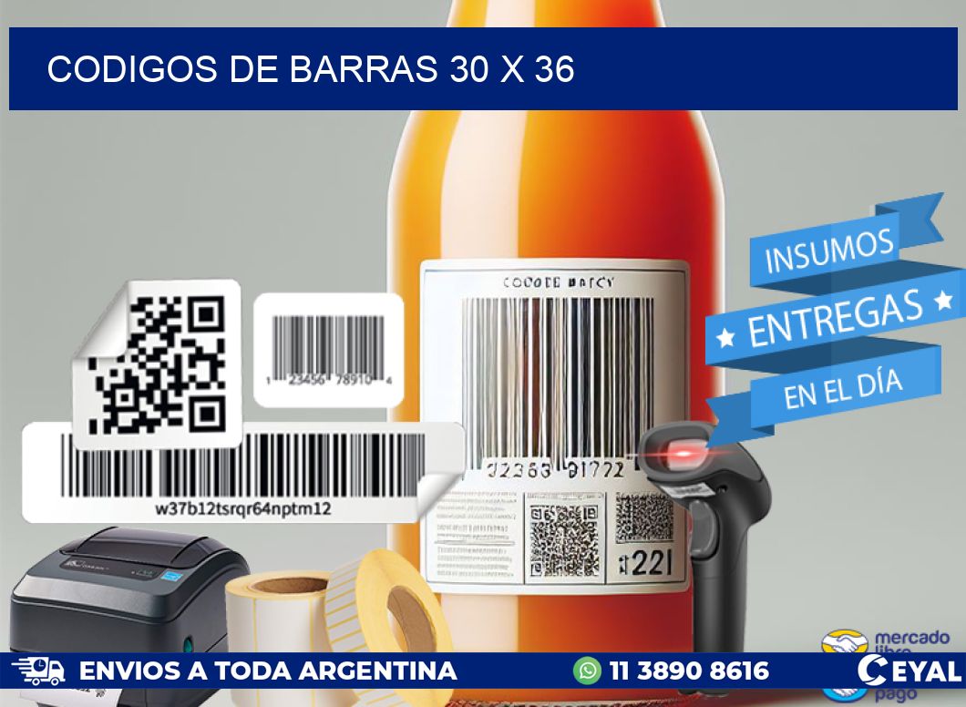 codigos de barras 30 x 36