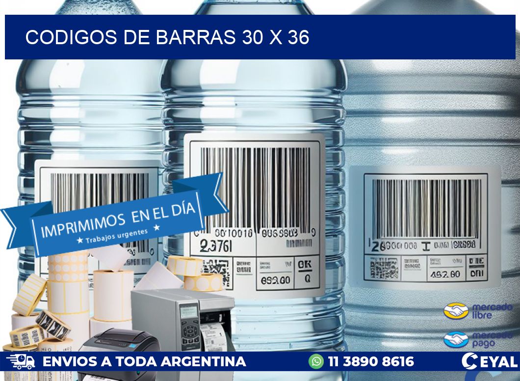 codigos de barras 30 x 36