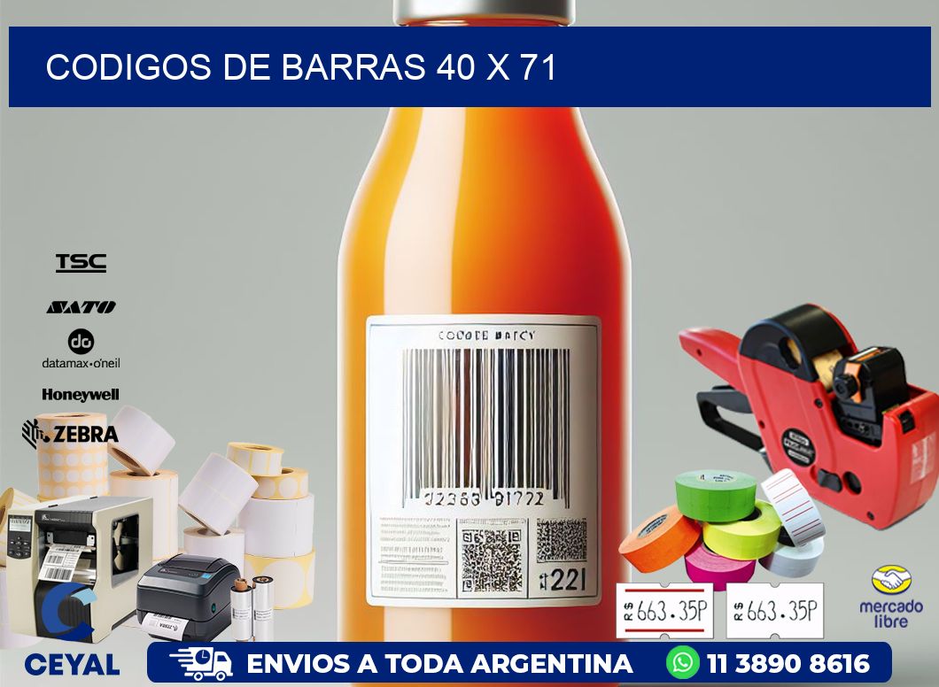 codigos de barras 40 x 71