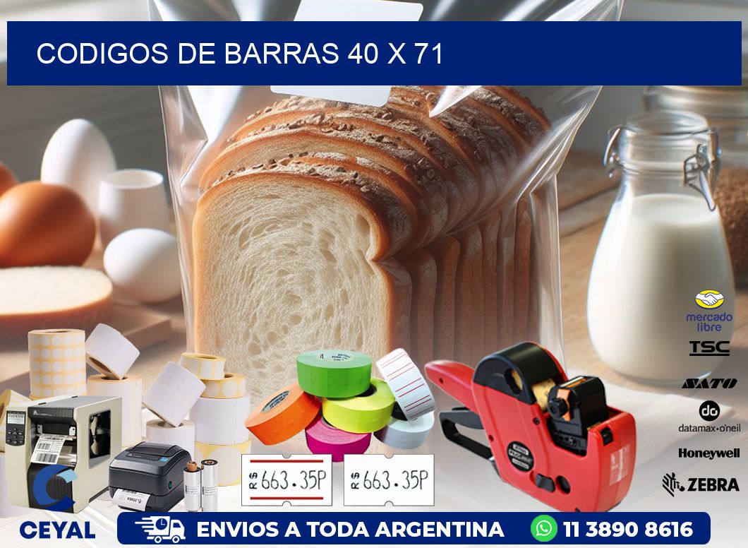 codigos de barras 40 x 71