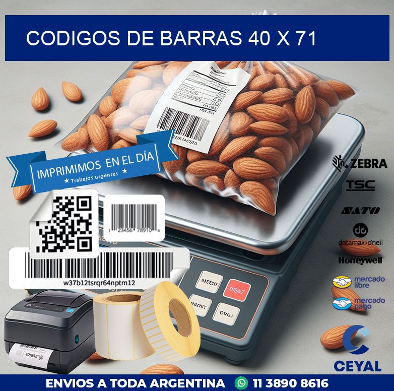 codigos de barras 40 x 71