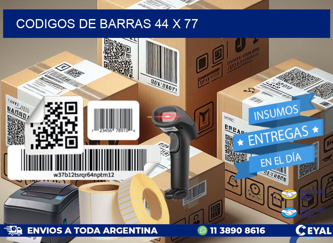 codigos de barras 44 x 77