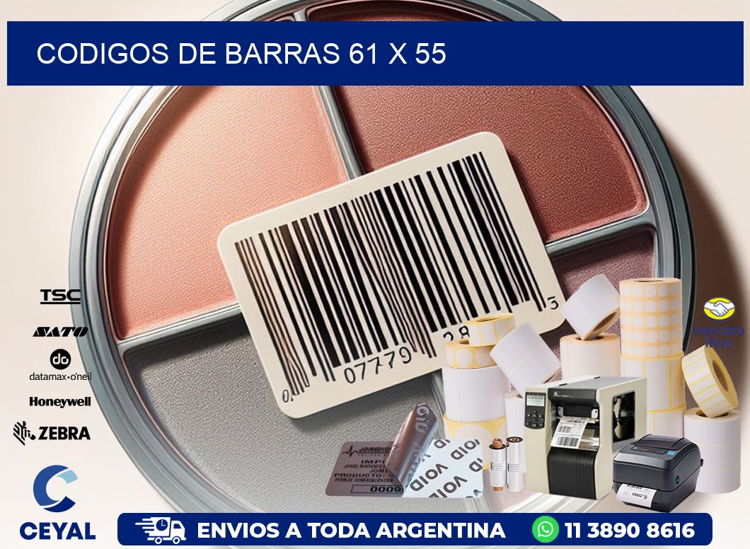 codigos de barras 61 x 55