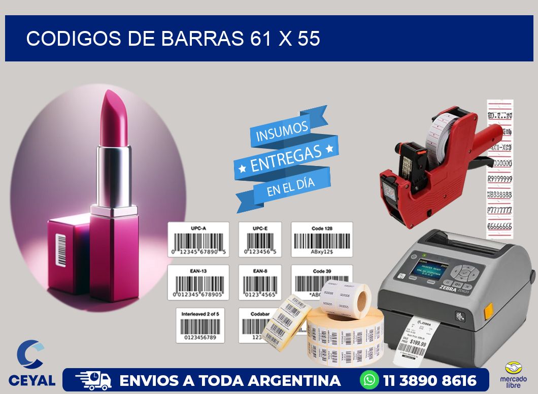 codigos de barras 61 x 55