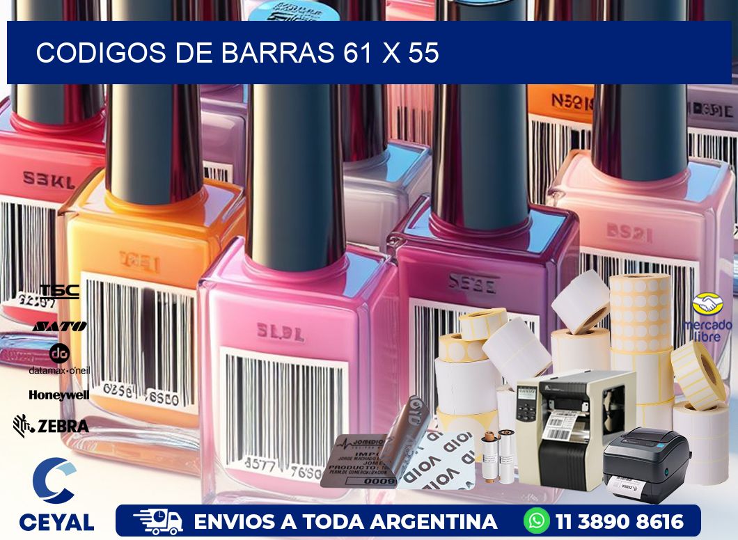 codigos de barras 61 x 55
