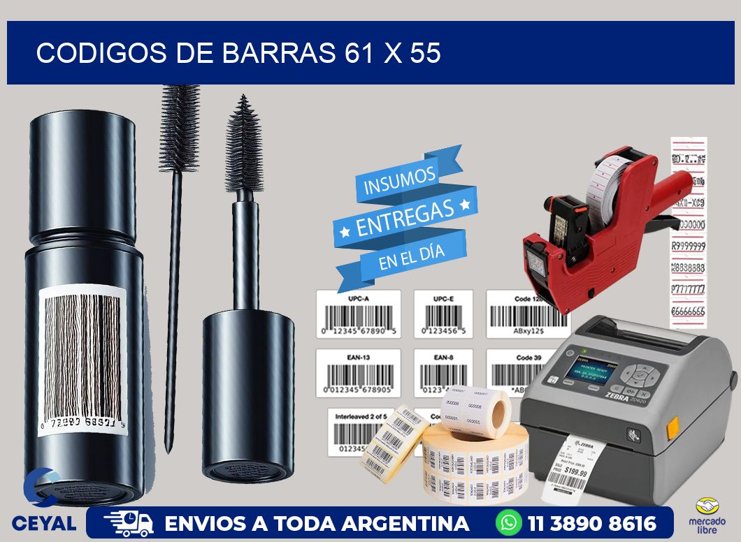 codigos de barras 61 x 55