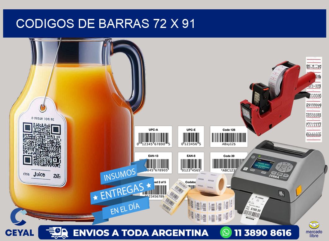 codigos de barras 72 x 91