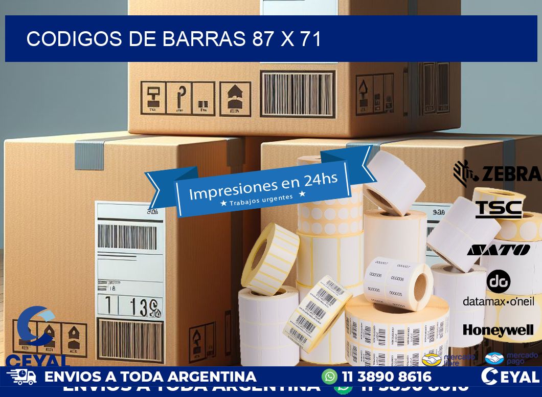 codigos de barras 87 x 71