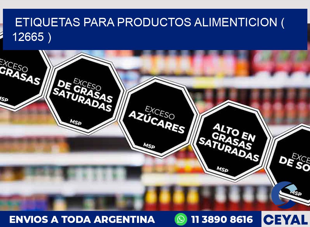 ETIQUETAS PARA PRODUCTOS ALIMENTICION ( 12665 )