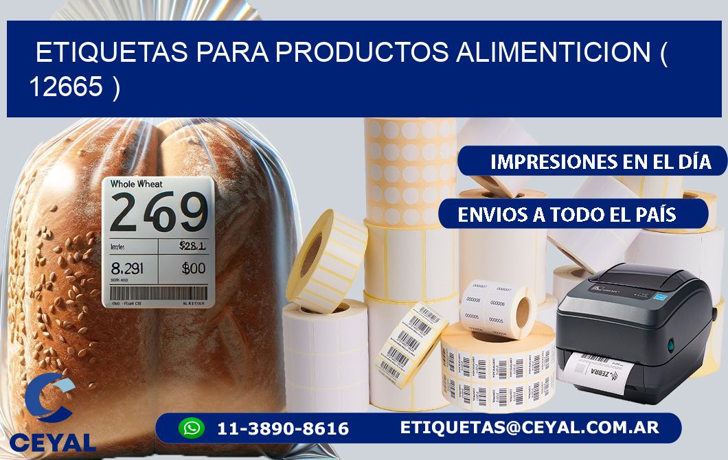 ETIQUETAS PARA PRODUCTOS ALIMENTICION ( 12665 )