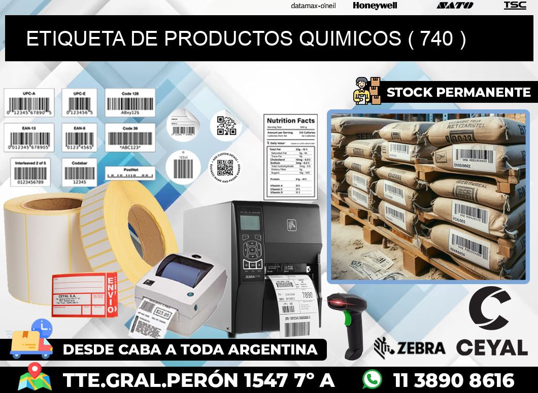 ETIQUETA DE PRODUCTOS QUIMICOS ( 740 )