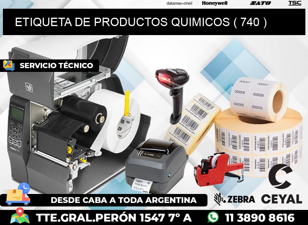 ETIQUETA DE PRODUCTOS QUIMICOS ( 740 )